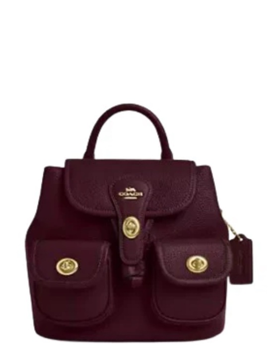 Coach Handbags - Coach Hadley Leather Backpack in Burgundy